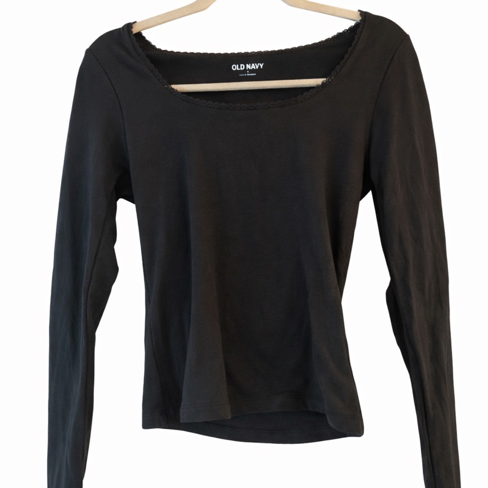 Old Navy Classic Black Long Sleeve Top